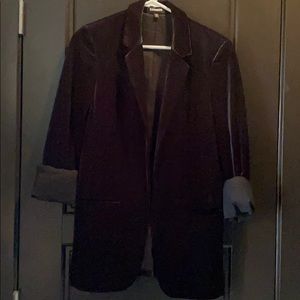 Black velvet blazer